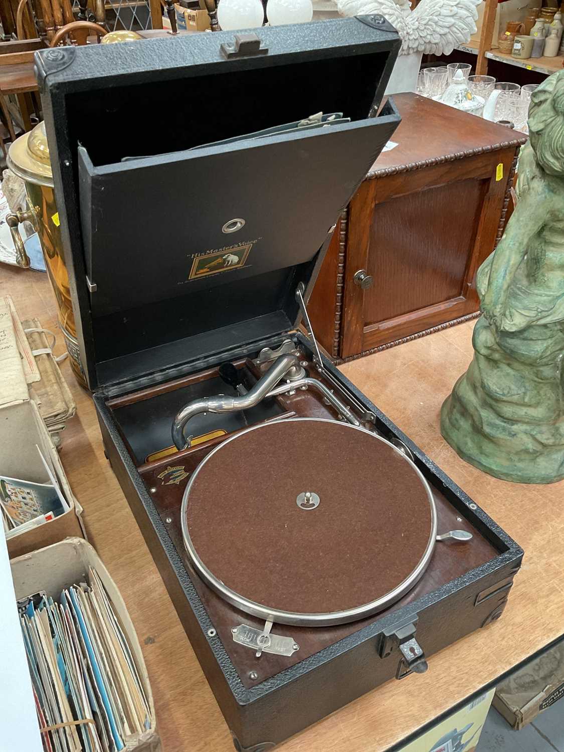 His Master's Voice portable record player