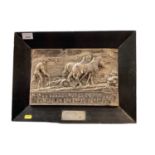 German plated relief, framed with presentation plaque
