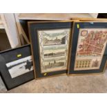 Set of four 18th century hand coloured engravings together with a photograph of Reed cutter after Pe