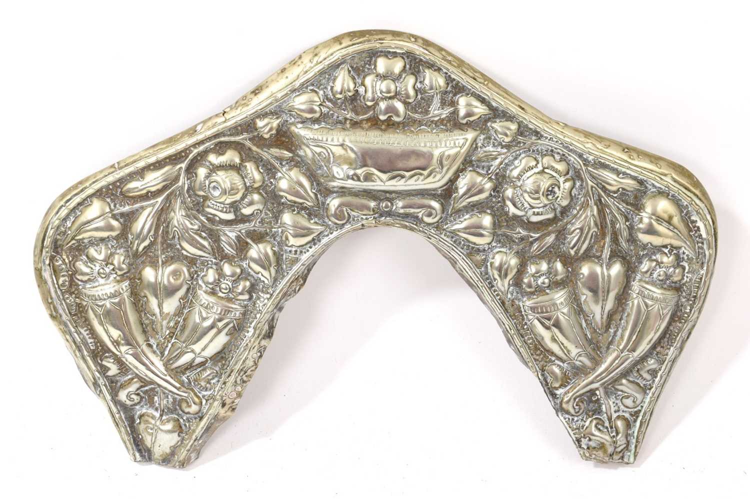 19th century South American white metal saddle mount