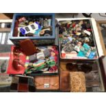Sewing accessories, buttons, vintage bags and purses, sunglasses and other accessories