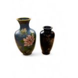 Two Japanese cloisonne vases