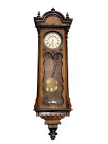 Antique Vienna regulator walnut cased wall clock