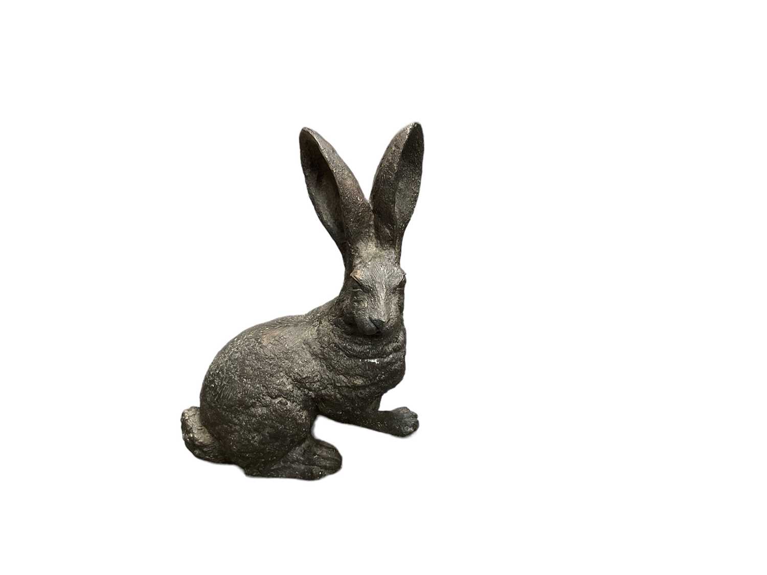 Modern bronze sculpture of a hare