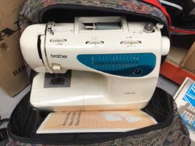 Vintage knitting and sewing machines, some boxed as new