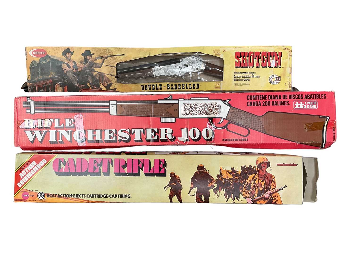Three boxed toy rifles