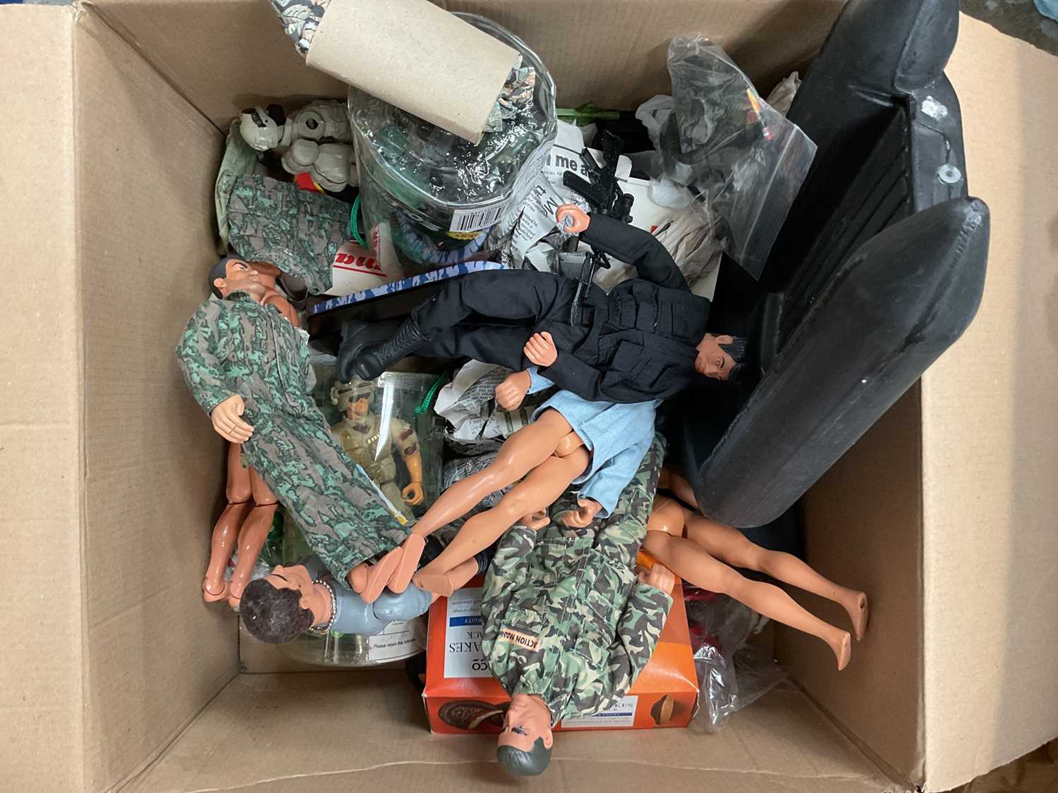 Large quantity of toys, including Sindy, Action Man, a tin plate garage, etc - Image 2 of 6