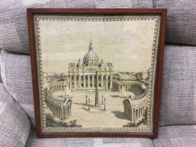 Framed embroidery of Rome