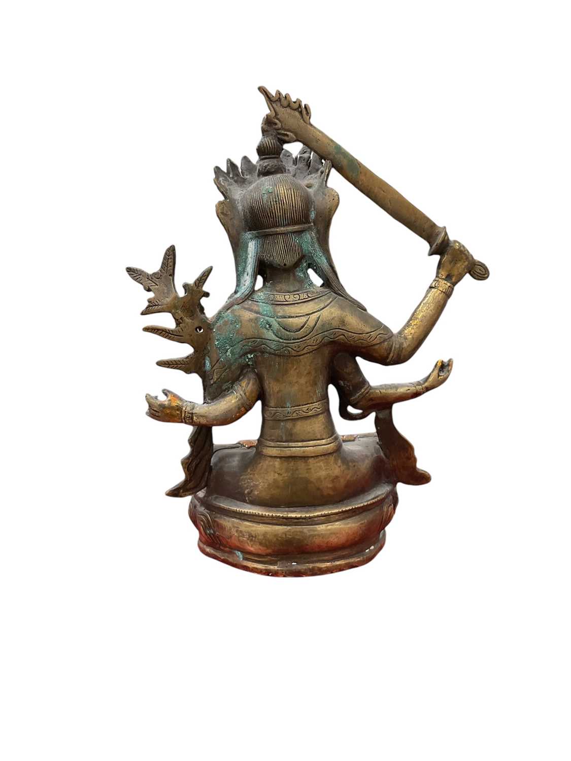 Tibetan brass Buddha, 28.5cm high - Image 2 of 3