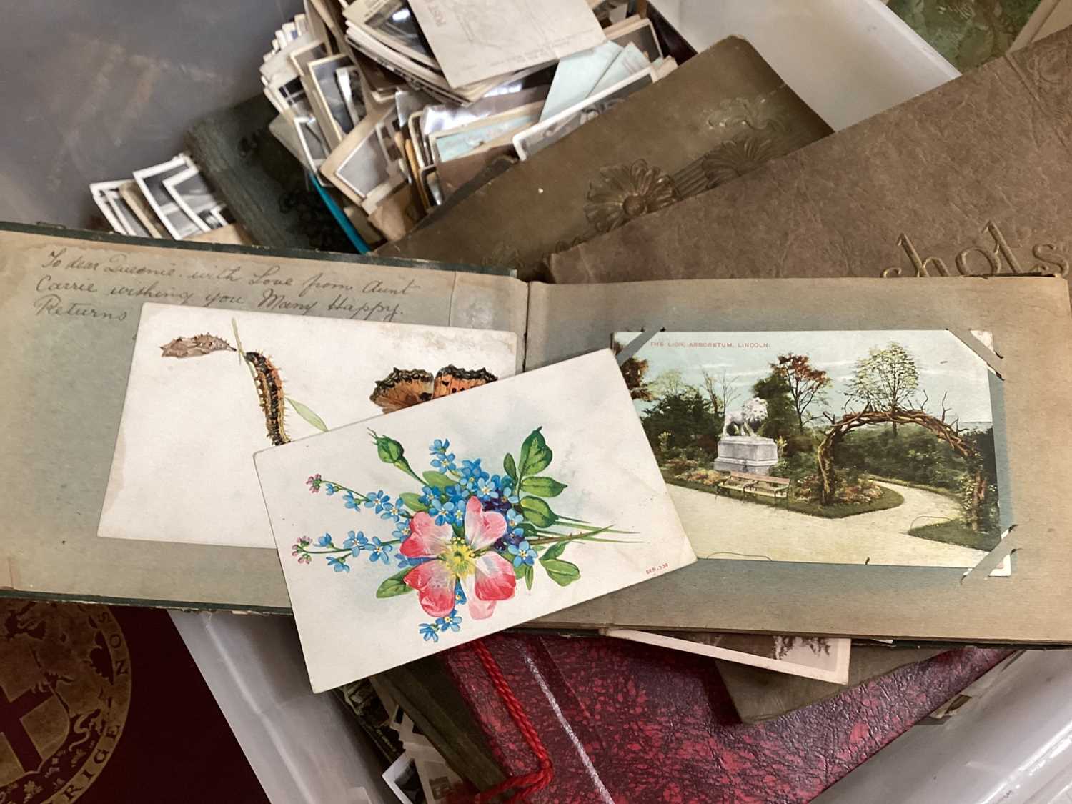 Five boxes of mixed ephemera to include photograph albums. - Image 6 of 19