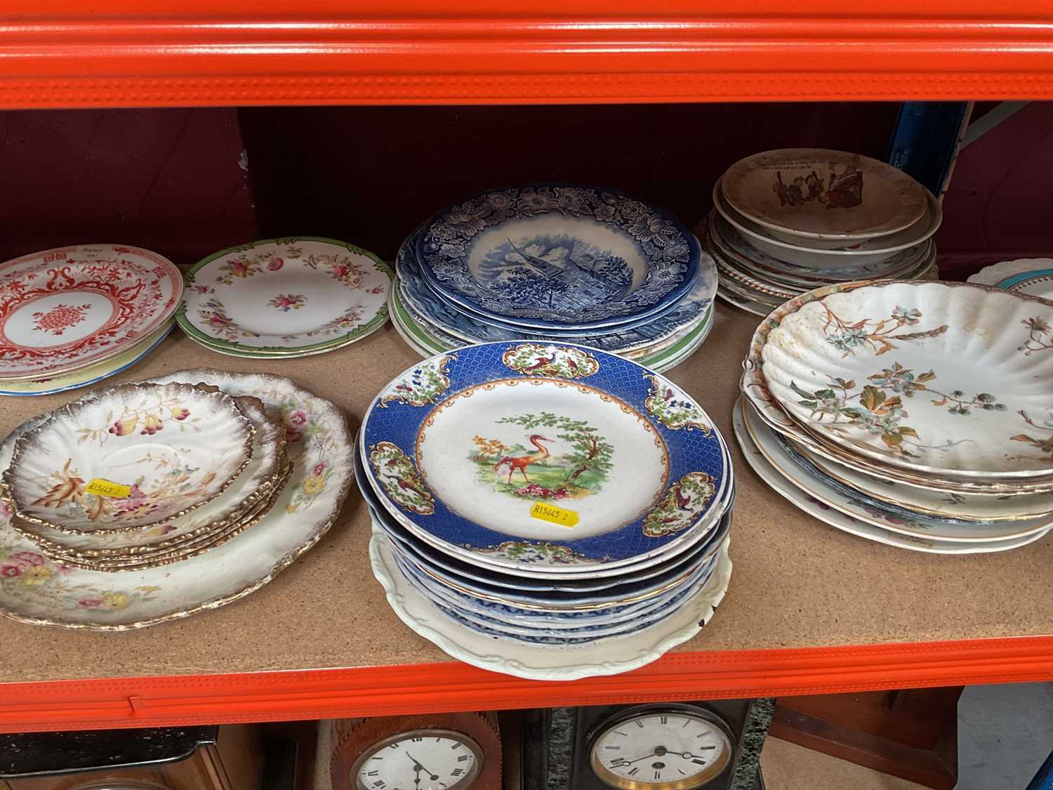 Two shelves of assorted teaware and plates together with various collectors plates - Image 4 of 6