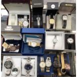 Various wristwatches including Rotary gold plated calendar watch in box, Citizen, Sekonda, Tissot, T