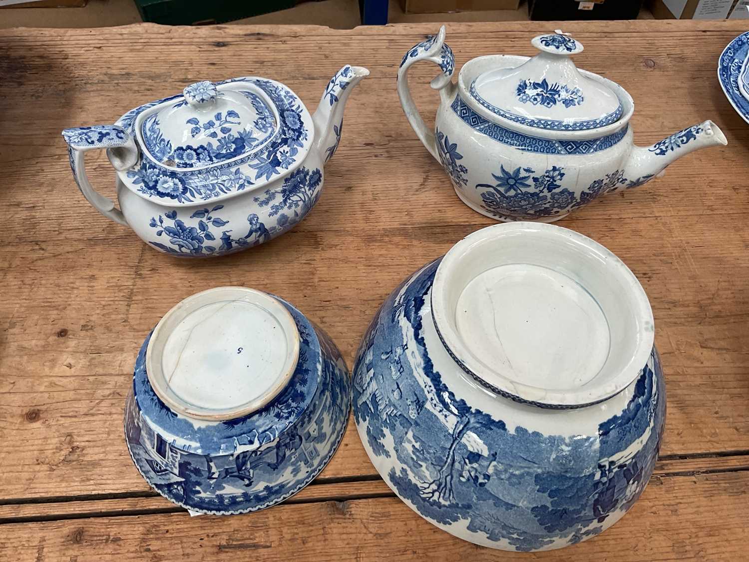 Group of 19th century blue and white transfer printed china - Image 4 of 4