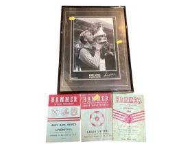 Lot West Ham and other football ephemera and related pictures