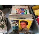 Group of LP's and singles to include Elvis and Dean Martin