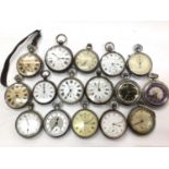 Group of vintage pocket watches and two stopwatches (16)