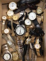 Group of various wristwatches including Timex, Accurist, Rotary, Seiko etc