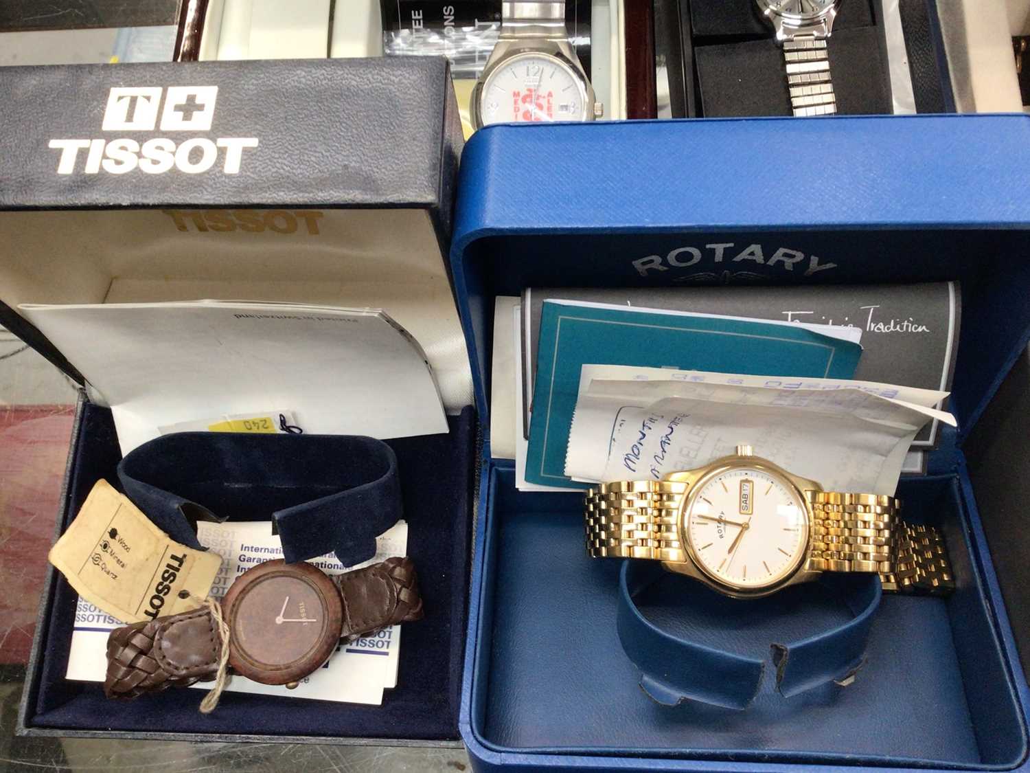 Various wristwatches including Rotary gold plated calendar watch in box, Citizen, Sekonda, Tissot, T - Image 7 of 7