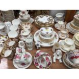 Royal Albert tea and dinner ware, Lladro dog and quantity of decorated china collectable items