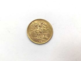 George V gold half sovereign, 1911