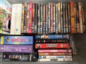 Four boxes of DVDs including series boxed sets