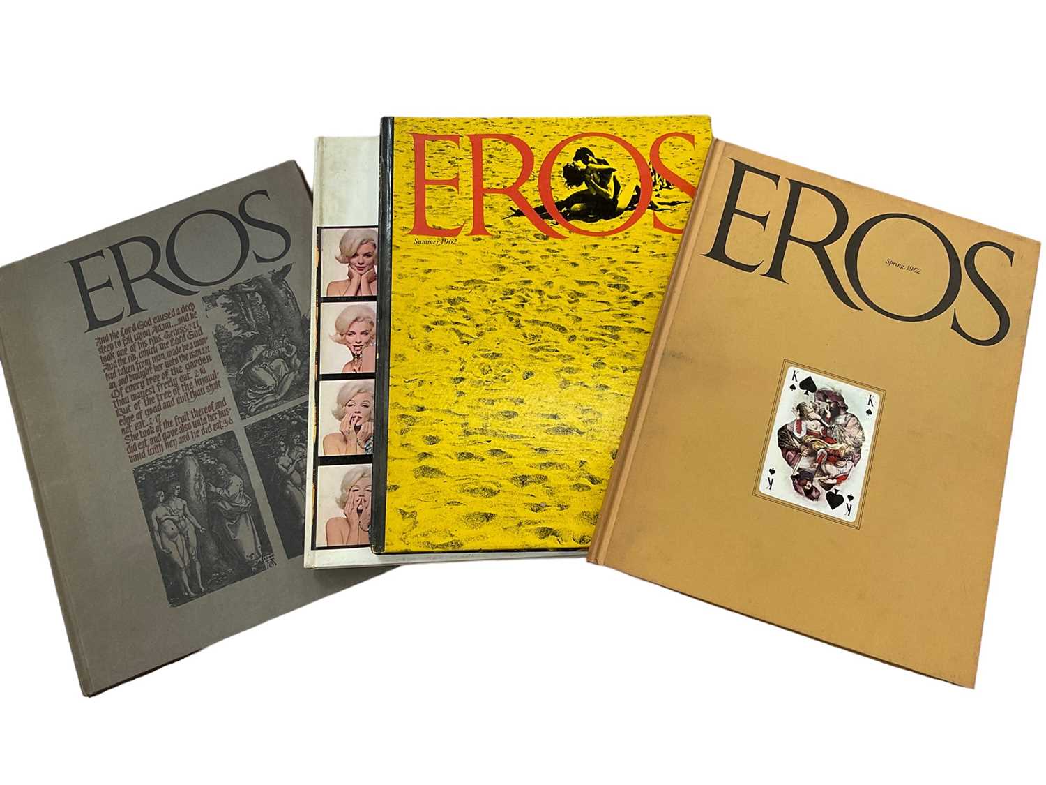 Four books - Eros, 1962, volume 1 numbers 1- 4, edited by Ralph Ginzburg