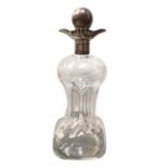 Edwardian silver mounted glass decanter (Birmingham 1902)