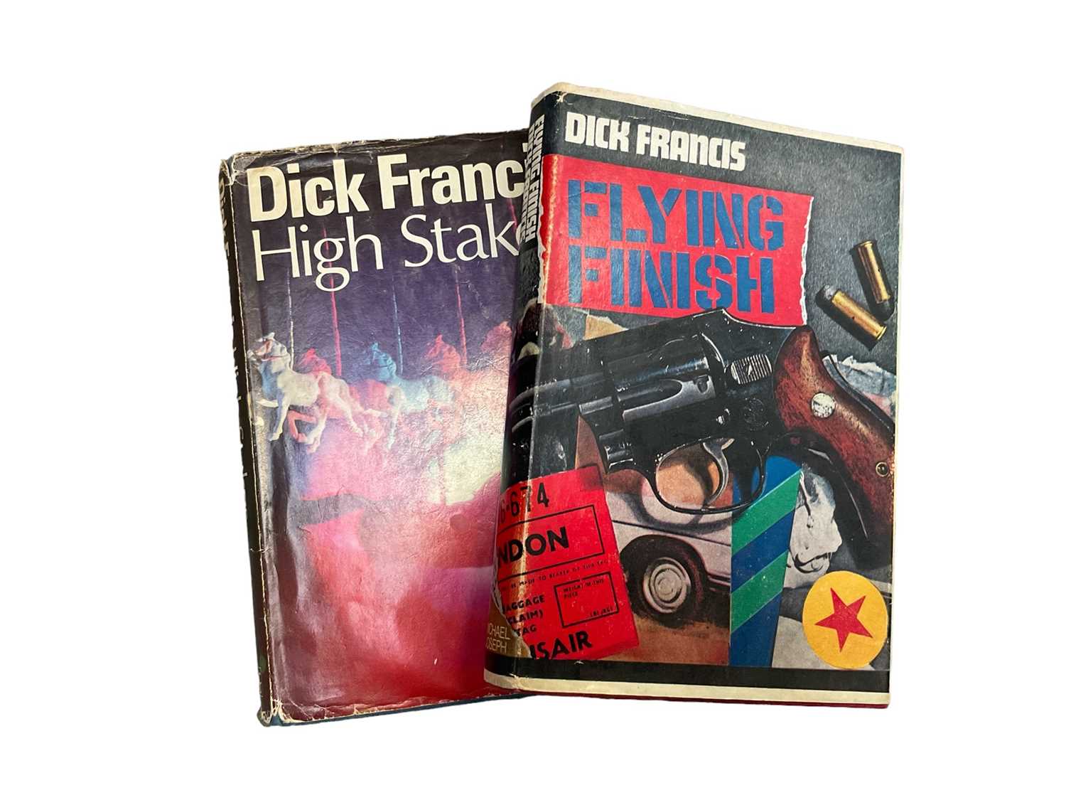 Dick Francis Fying Finish First Edition 1966 in dust wrapper and High Stakes 1976 with dust wrapper