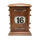 Early 20th century wooden perpetual desk calendar