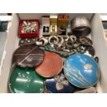 Group of silver and white metal jewellery, other costume jewellery, paste set tiara and some vintage