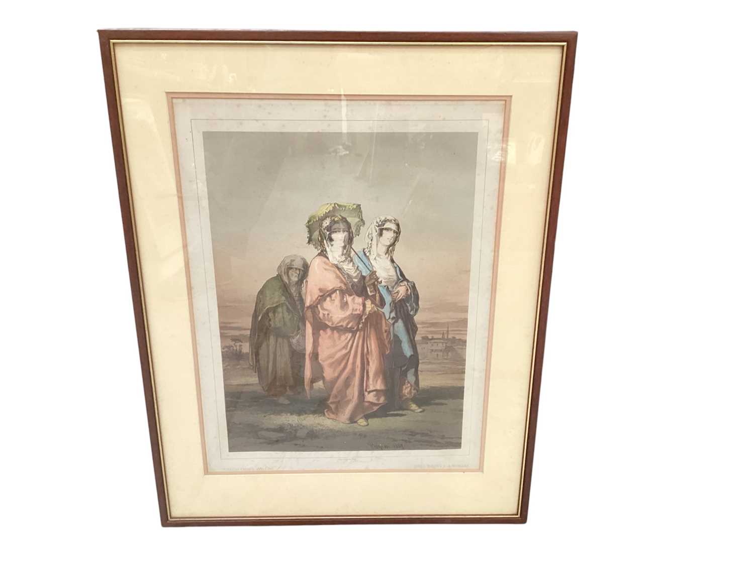 Group of four French coloured lithographs - Orientalist scenes - Image 4 of 4