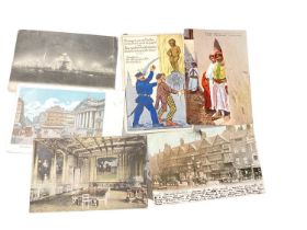 Box of vintage postcards