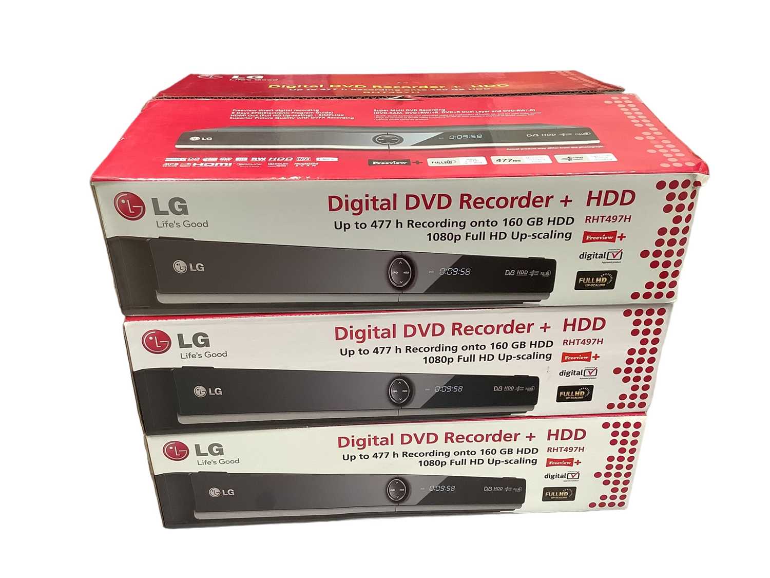 Three LG Digital DVD Recorder + HDD, RHT497H