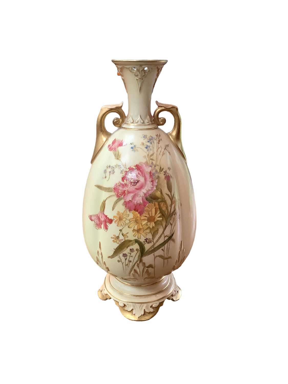 Royal Worcester blush ivory vase, other ceramics