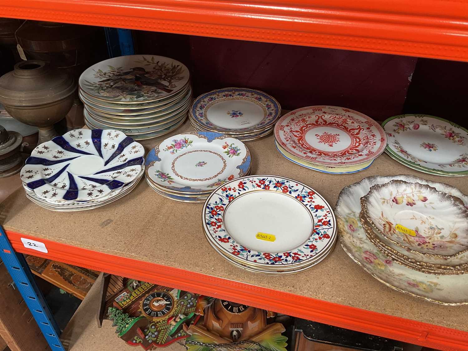 Two shelves of assorted teaware and plates together with various collectors plates - Image 5 of 6