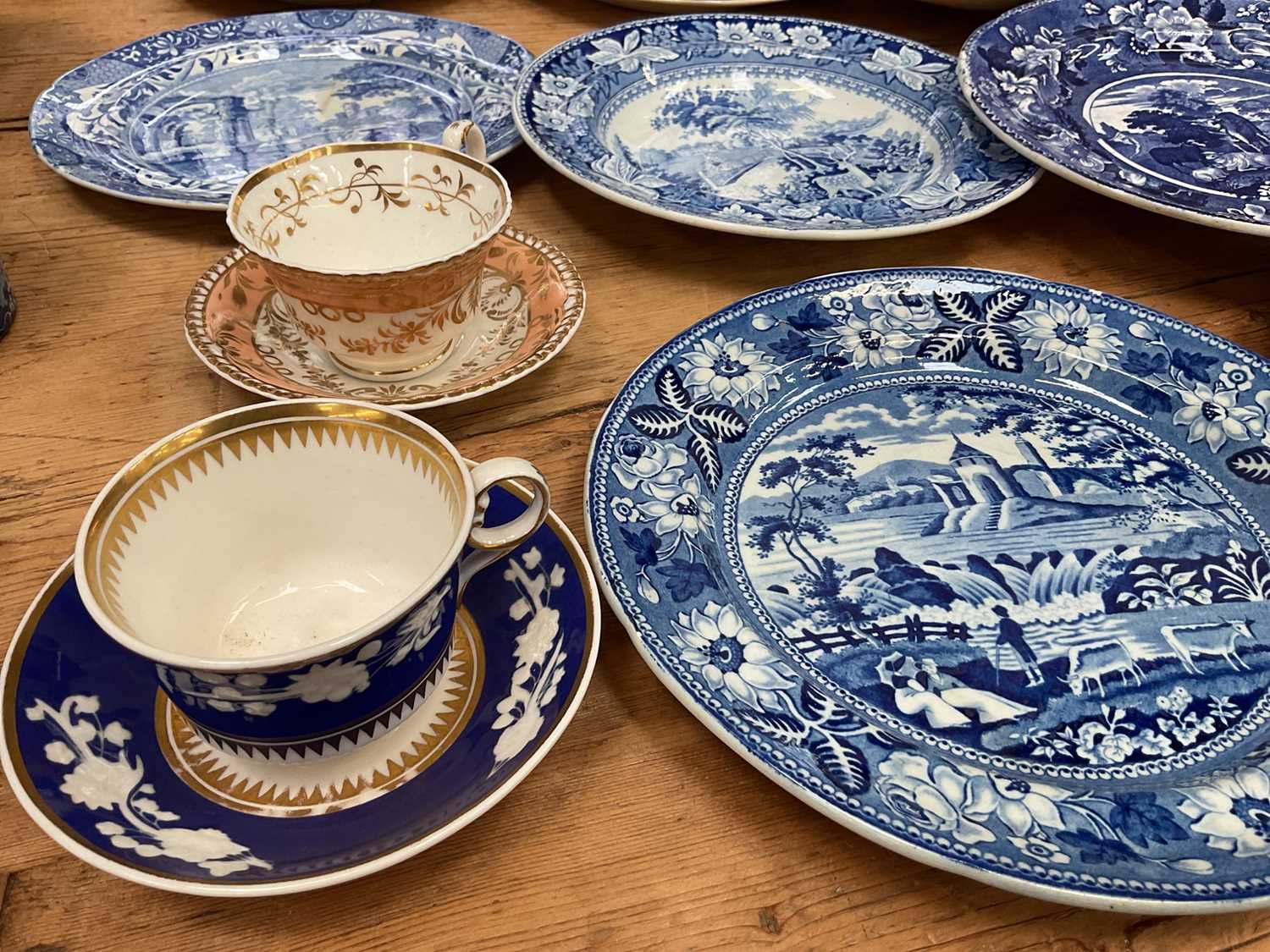 Group of 19th century blue and white transfer printed china - Image 2 of 7