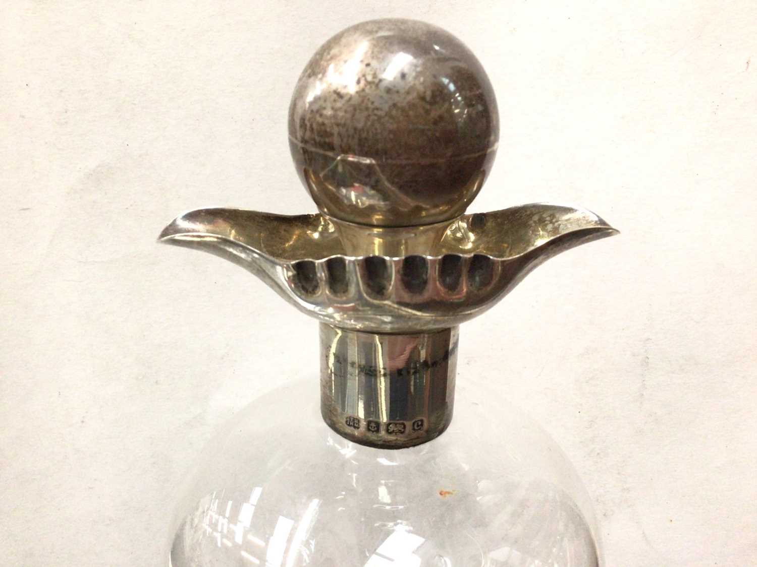 Edwardian silver mounted glass decanter (Birmingham 1902) - Image 2 of 2