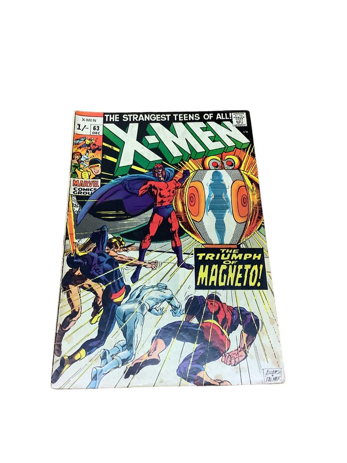 Marvel Comics X-Men #63 - (1969) 'The Triumph of Magneto!' Cover and interior art by Neal Adams