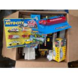 One box of boxed model vehicles, including Corgi, Vanguards, Hot Wheels, etc