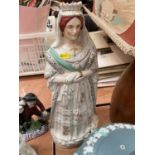 Victorian Staffordshire figure of Queen Victoria