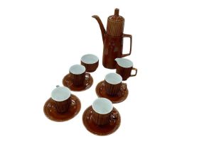 Mid Century British Anchor treacle glazed coffee set