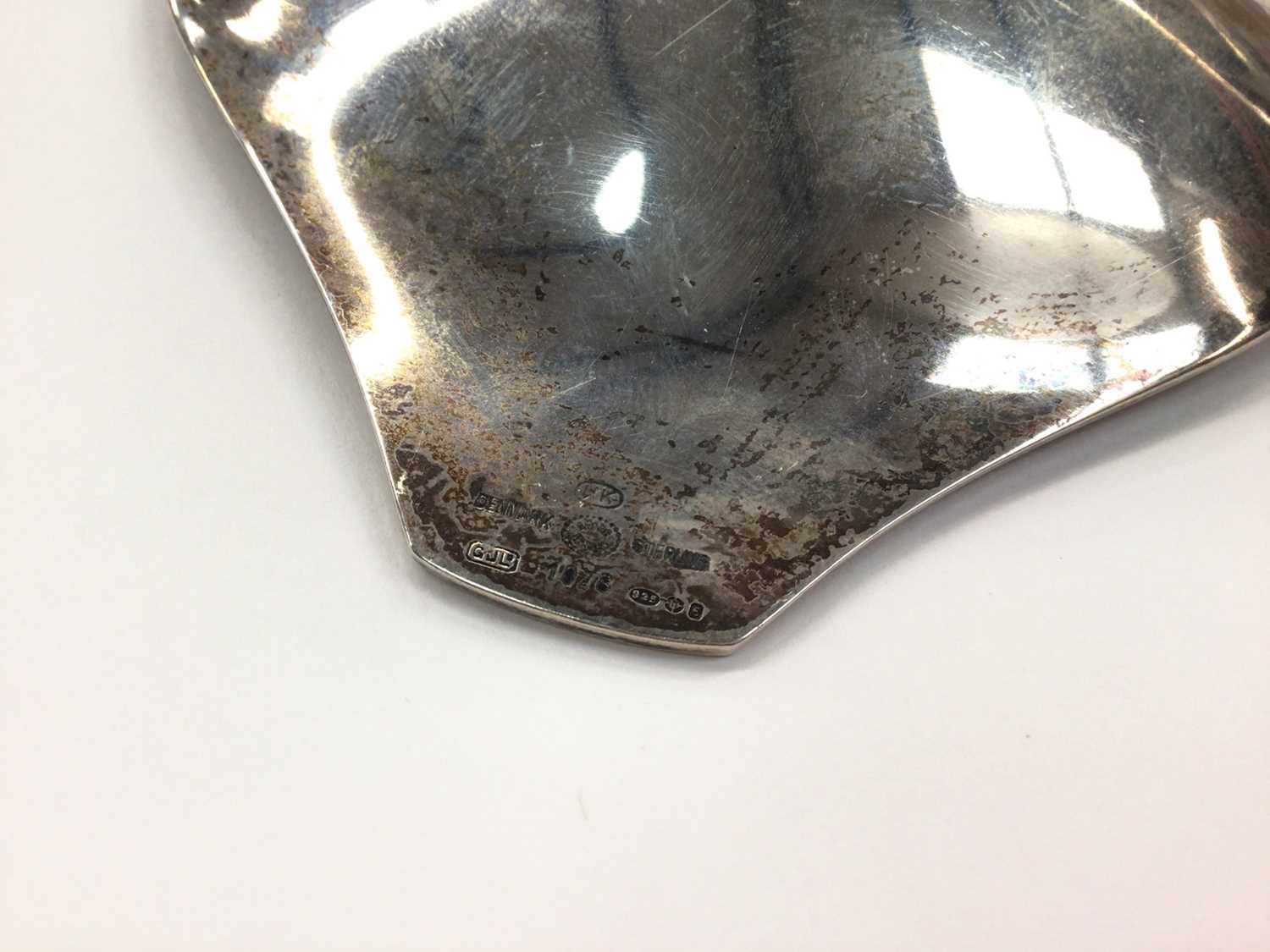 Georg Jensen Danish silver pin dish with engraved inscription - Image 2 of 2