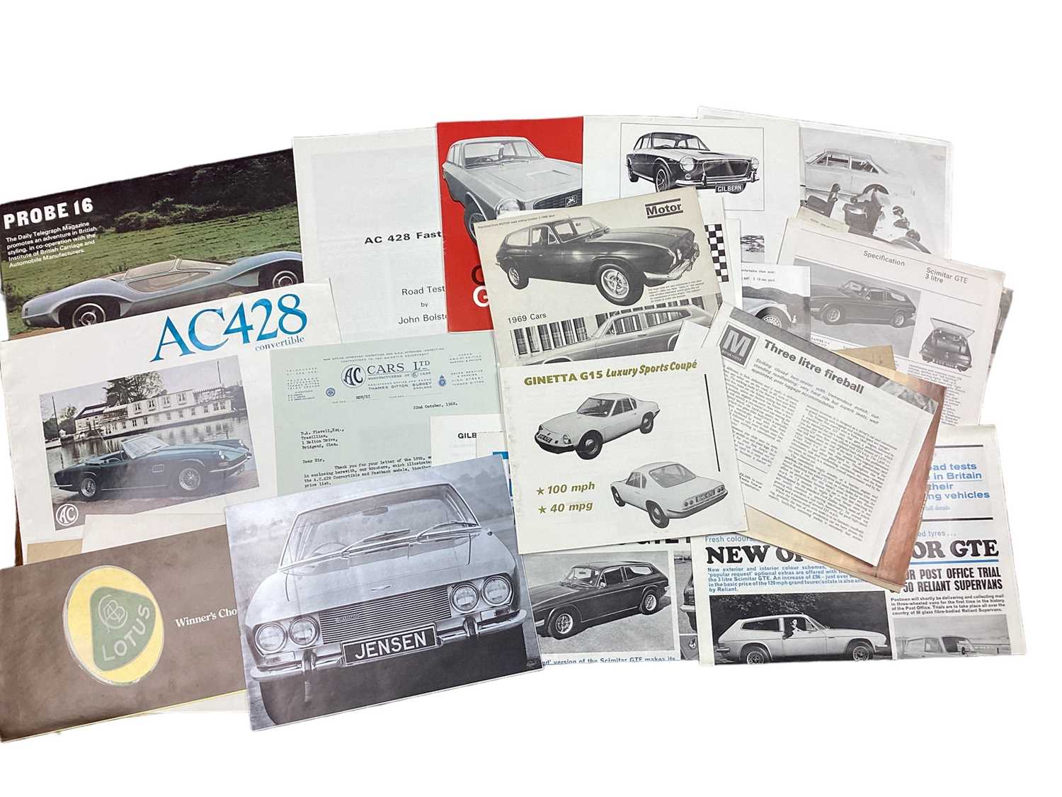Collection of 1960s and 70s low volume British cad sales brochures, price lists and related ephemera