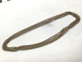 9ct gold long guard chain