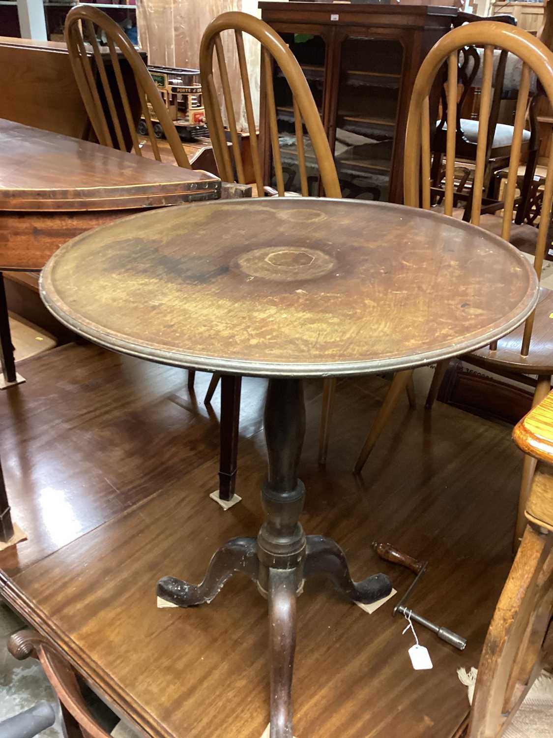Commode and tilt top table (2) - Image 2 of 2