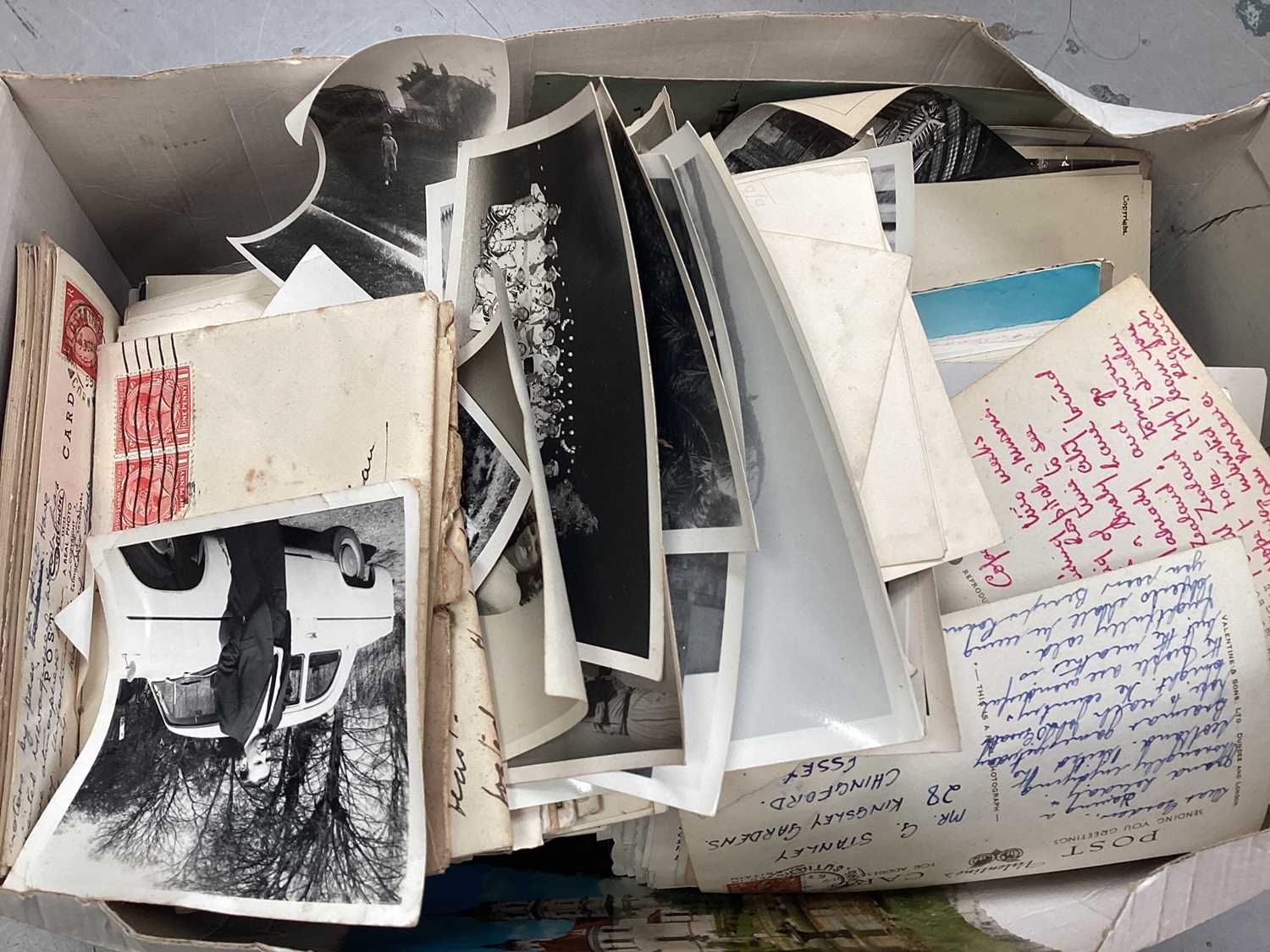 Two boxes of mixed ephemera to include postcards and photographs. - Image 12 of 24