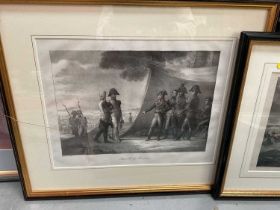 Four coloured engravings of Napoleon - 2 black and white and 2 coloured - Elba and Porto Ferrato, pr