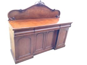 Early Victorian mahogany breakfront sideboard