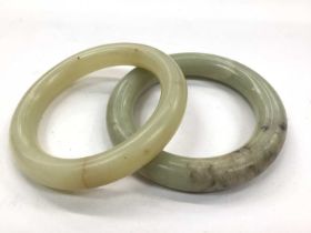 Two green Jadeite bangles