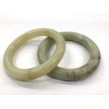 Two green Jadeite bangles